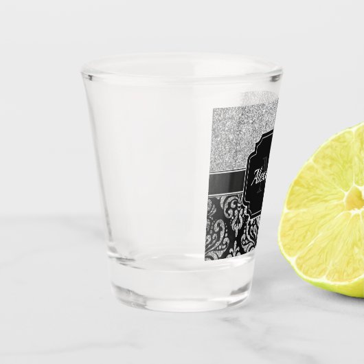 Glitzer Damask Schnapsglas (Links)