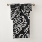 Glitzer Damast Badhandtuch Set (Insitu)