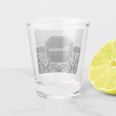 Glitzer Damast Schnapsglas (Rückseite)