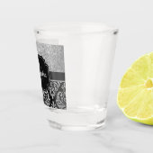 Glitzer Damast Schnapsglas (Rechts)