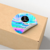 Glitzer Dankeschön Logo-Holograph aus Liebe-Tropfe Runder Aufkleber