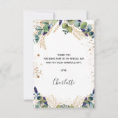 Glitzer Dankeskarte (Rückseite)