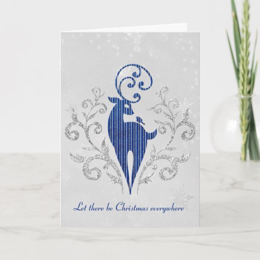 Glitzer Dealer auf Snowflake-Design-Karte Karte (Vorderseite)