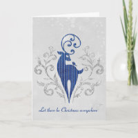 Glitzer Dealer auf Snowflake-Design-Karte