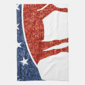 Glitzer-Demokrat-Esel Küchentuch (Vertikal)