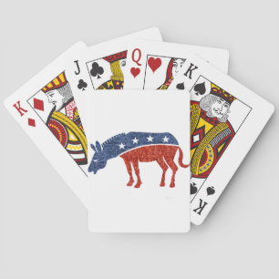 Glitzer-Demokrat-Esel Spielkarten
