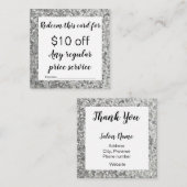 Glitzer, der eine Gutscheinkarte mit Ermäßigung su Rabattkarte (Vorne/Hinten)