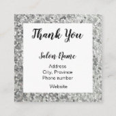 Glitzer, der eine Gutscheinkarte mit Ermäßigung su Rabattkarte (Rückseite)