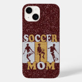 Glitzer der Fußball-Mama Case-Mate iPhone Hülle (Rückseite)