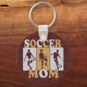 Glitzer der Fußball-Mama Schlüsselanhänger (Vorderseite)