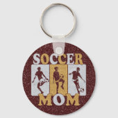 Glitzer der Fußball-Mama Schlüsselanhänger (Rückseite)