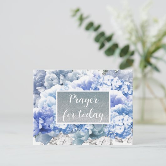 Glitzer der Gebet-Schrift Imitate heute Postkarte (Stehend Vorderseite)