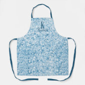 Glitzer der Girly-Blauer-aquamarin-Blauer-Bezeichn Schürze (Vorderseite)