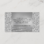 Glitzer der Haare Silver Luxury Visitenkarte (Rückseite)