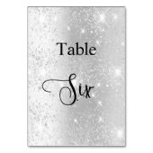 Glitzer der Silber-Tabelle 6 Tischnummer (Rückseite)