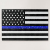Glitzer der Thin Blue Line Puzzle (Horizontal)