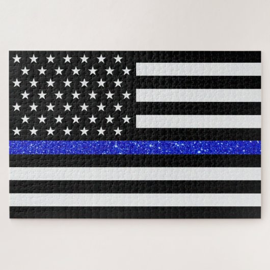 Glitzer der Thin Blue Line Puzzle (Horizontal)