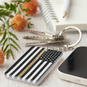 Glitzer der Thunfischgelben Linie Schlüsselanhänger (Vorderseite rechts)