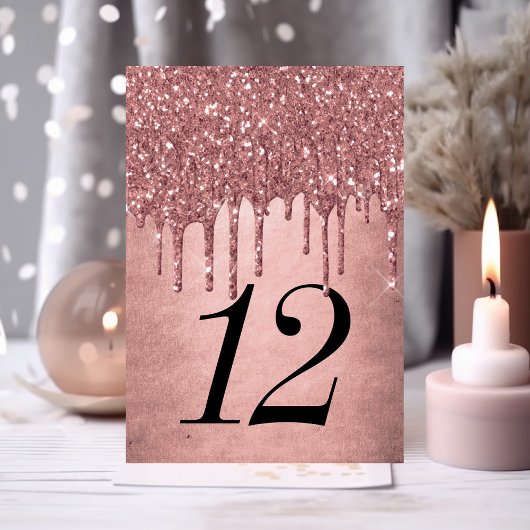 Glitzer der Zapfwelle | Terra Cotta Coral Orange Tischnummer