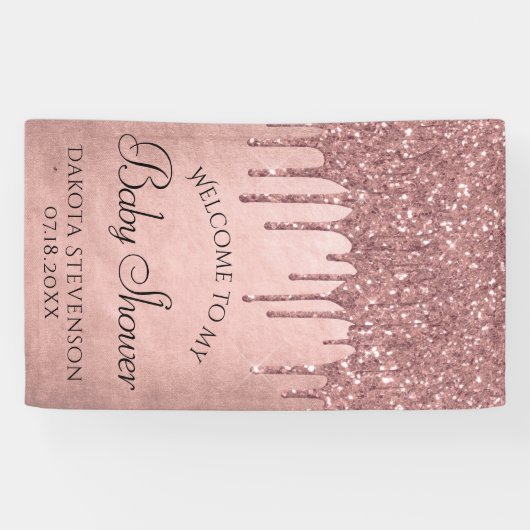 Glitzer der Zapfwelle | Terra Cotta Coral Shower Banner (Horizontal)