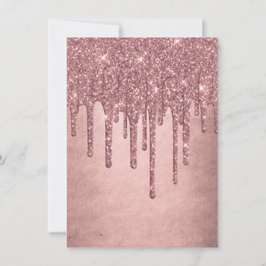 Glitzer der Zapfwelle | Terra Cotta Quinceanera Einladung (Rückseite)