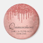 Glitzer der Zapfwelle | Terra Cotta Quinceanera Magnet (Vorne)