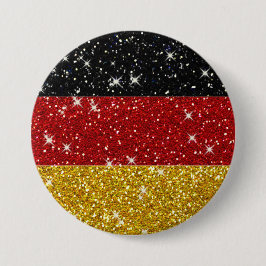 Glitzer Deutschland Flagge mit Glitzern Button
