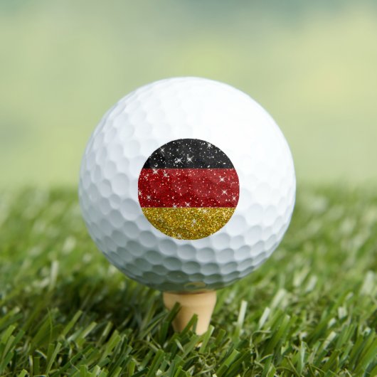 Glitzer Deutschland Flagge mit Glitzern Golfball (Insitu T-Shirt)