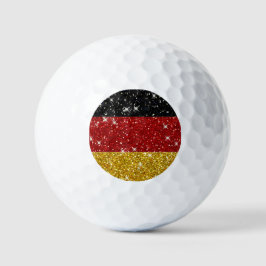Glitzer Deutschland Flagge mit Glitzern Golfball