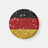 Glitzer Deutschland Flagge mit Glitzern Magnet (Vorne)