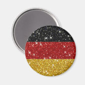 Glitzer Deutschland Flagge mit Glitzern Magnet (Vorderseite/Rückseite)