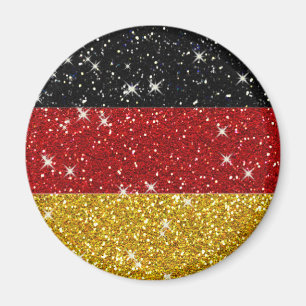 Glitzer Deutschland Flagge mit Glitzern Magnet