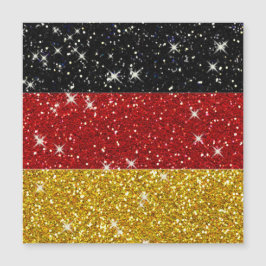 Glitzer Deutschland Flagge mit Glitzern Magnetkarte