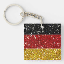 Glitzer Deutschland Flagge mit Glitzern Schlüsselanhänger