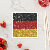Glitzer Deutschland Flagge mit Glitzern Serviette (Beispiel)