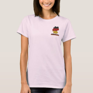 Glitzer Deutschland Flagge mit Glitzern T-Shirt