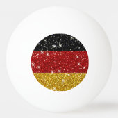 Glitzer Deutschland Flagge mit Glitzern Tischtennisball (Rückseite)