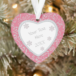 Glitzer Diamond Rahmen Rosa Damaske Valentine Ornament