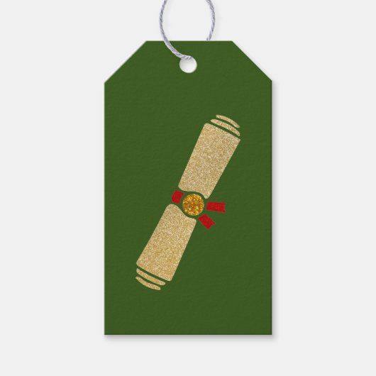 Glitzer Diploma Abschluss Geschenkanhänger (Vorderseite)