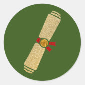 Glitzer Diploma Abschluss Runder Aufkleber (Vorderseite)