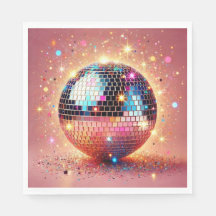 Glitzer Disco Ball Servietten!