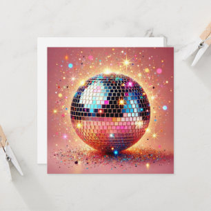Glitzer Disco-Kartenkugel. Karte
