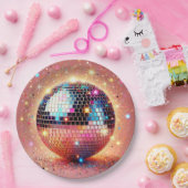 Glitzer Disco-Papierteller! Pappteller (Party)