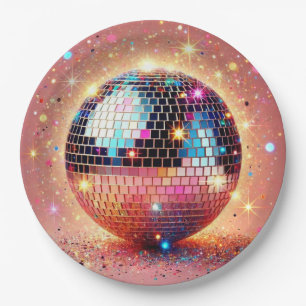 Glitzer Disco-Papierteller! Pappteller