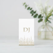 Glitzer DJ-Geschäfts-Karte Visitenkarte (Stehend Vorderseite)