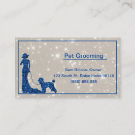 Glitzer Dog Grooming Business Card Visitenkarte
