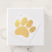 Glitzer Dog Paw Print Geschenkanhänger (Mit Box)