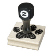 Glitzer Dog Paw Print Gummistempel (Stempel)