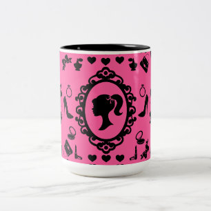 Glitzer Doll Birthday Pink Glam Fashion Zweifarbige Tasse