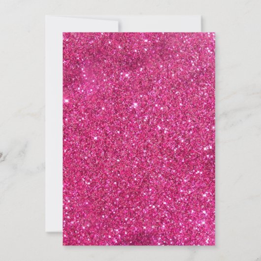 Glitzer Doll Inspirierte Einladung zum Geburtstag (Rückseite)